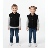 PRENTL KIDS DENIM SLEEVELESS VEST JACKET - Smgarment's
